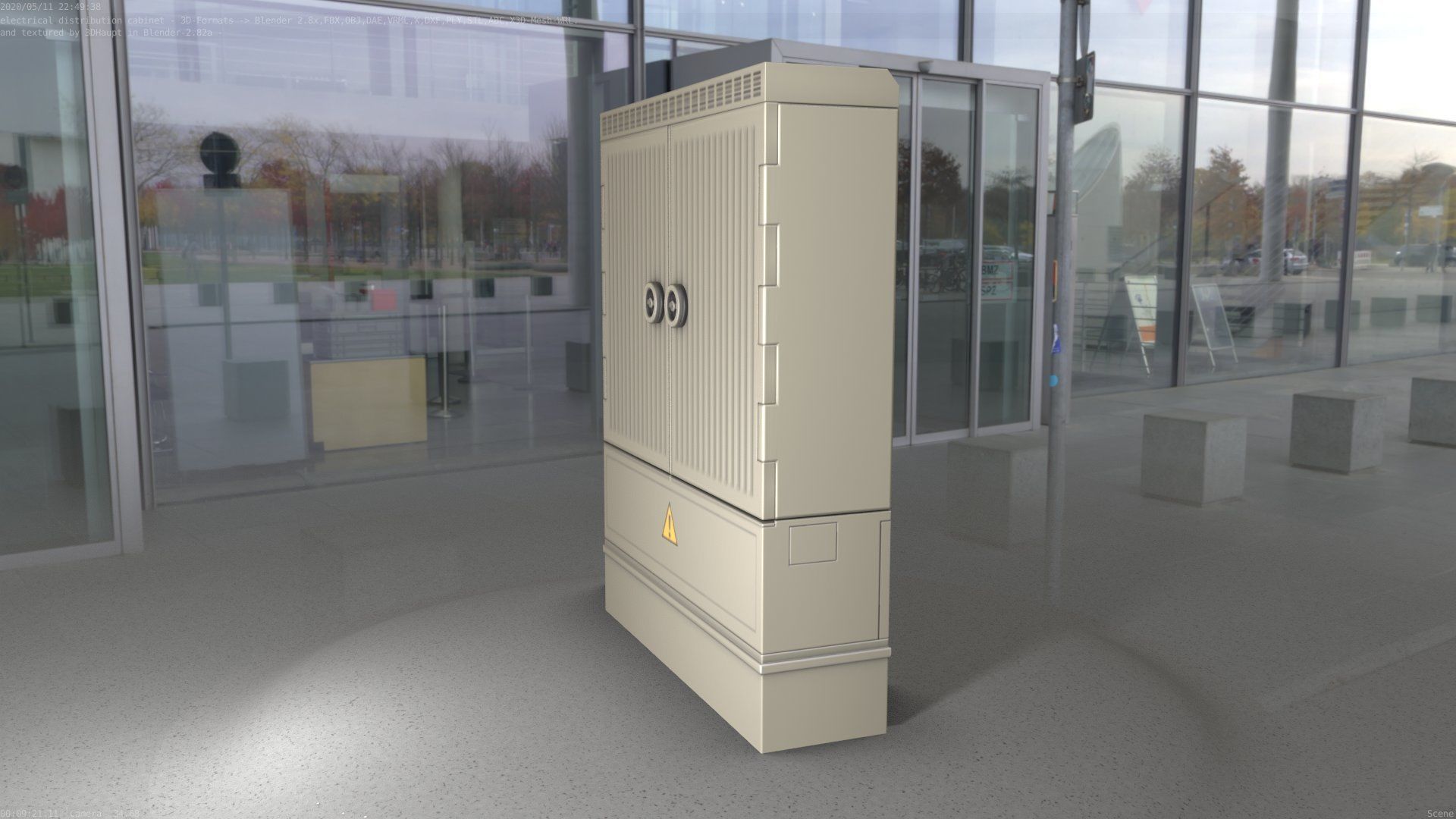 Electrical Distribution Cabinet 135 Low-poly 3D model_76