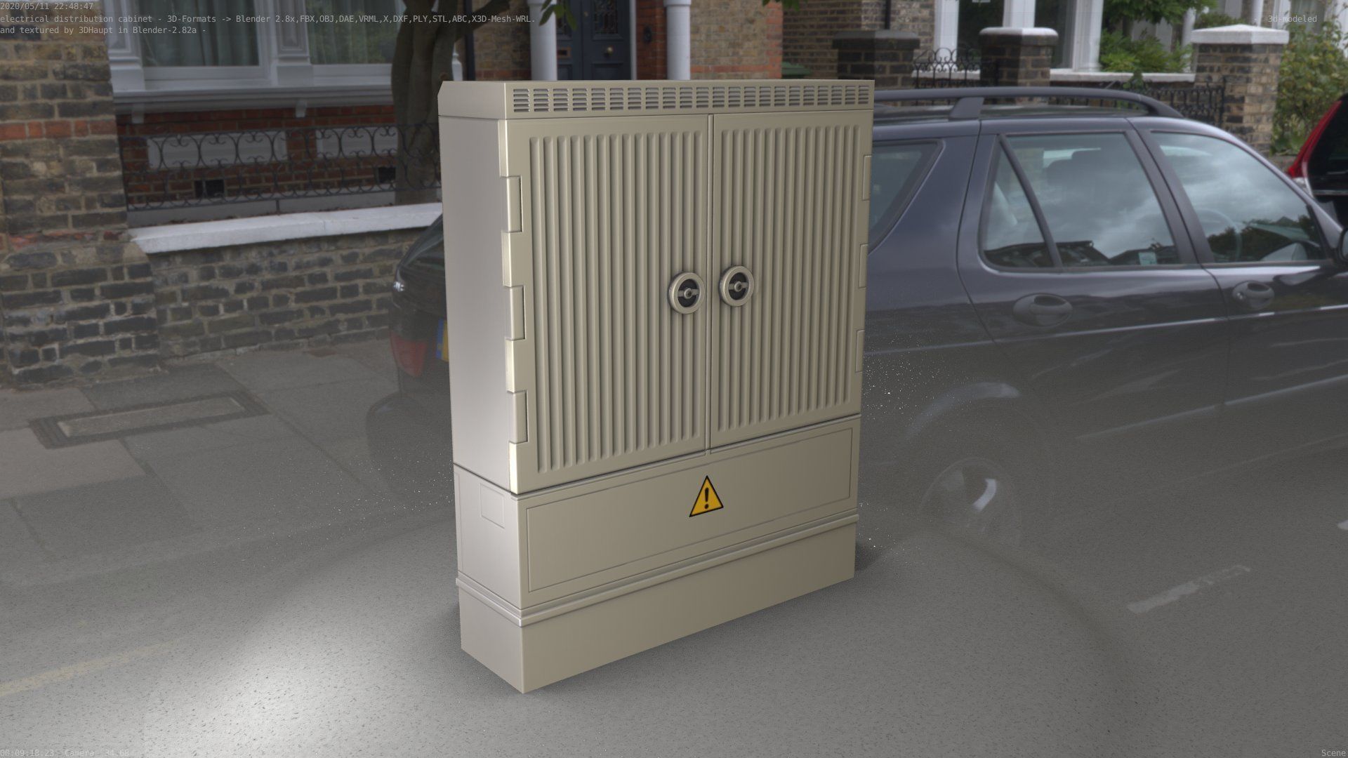 Electrical Distribution Cabinet 135 Low-poly 3D model_21