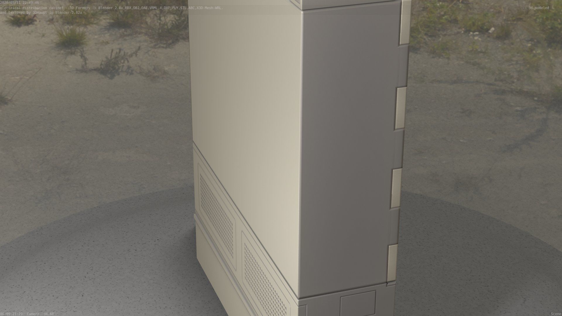 Electrical Distribution Cabinet 135 Low-poly 3D model_85