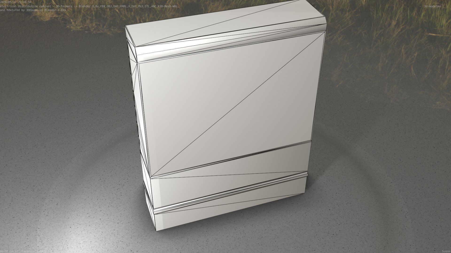 Electrical Distribution Cabinet 135 Low-poly 3D model_8