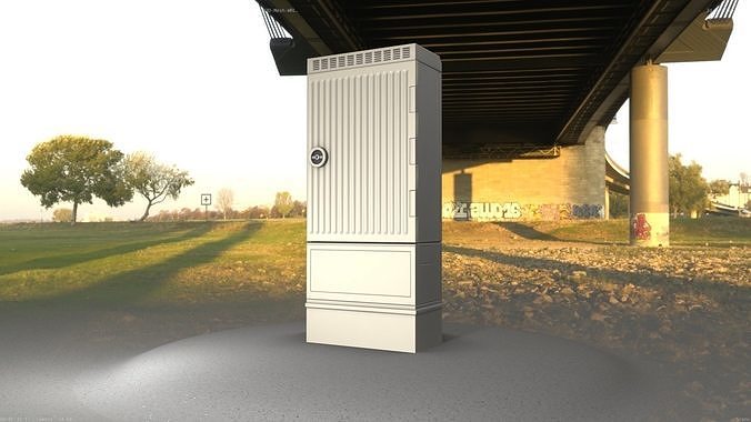 Electrical Distribution Cabinet 139 Low-poly 3D model