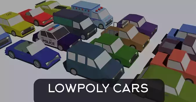 Lowpoly Polygon Cars