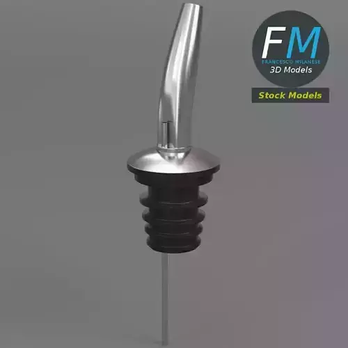 Liquor bottle pouring spout 3D model
