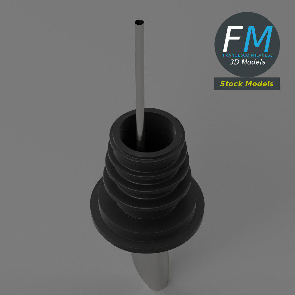 Liquor bottle pouring spout 3D model_5