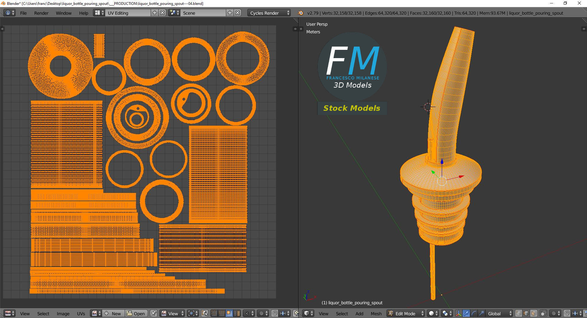 Liquor bottle pouring spout 3D model_10