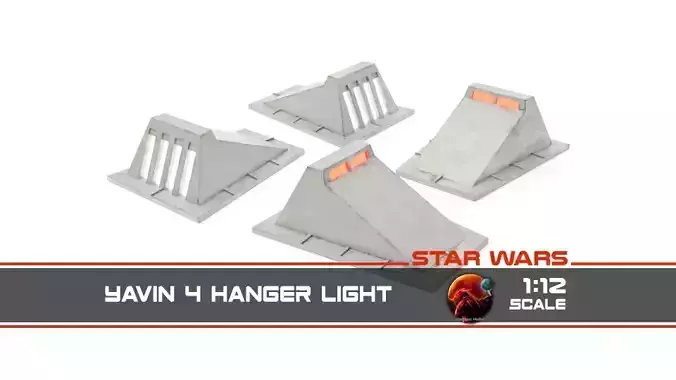 Star Wars Yavin 4 Hangar light - 1-12 scale Blackseries  3D print model