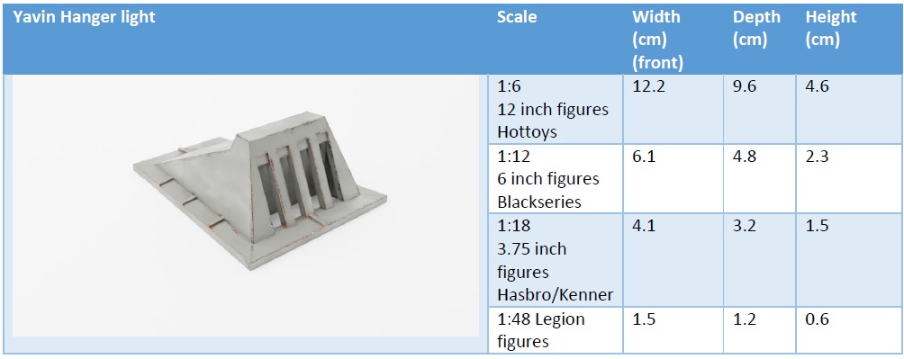 Star Wars Yavin 4 Hangar light - 1-12 scale Blackseries 3D print model_30