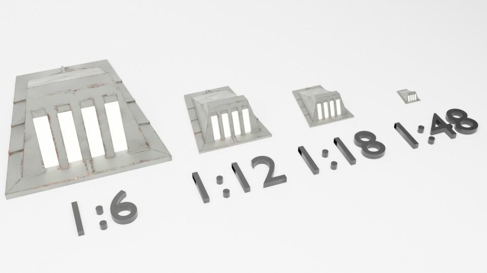 Star Wars Yavin 4 Hangar light - 1-12 scale Blackseries 3D print model_23