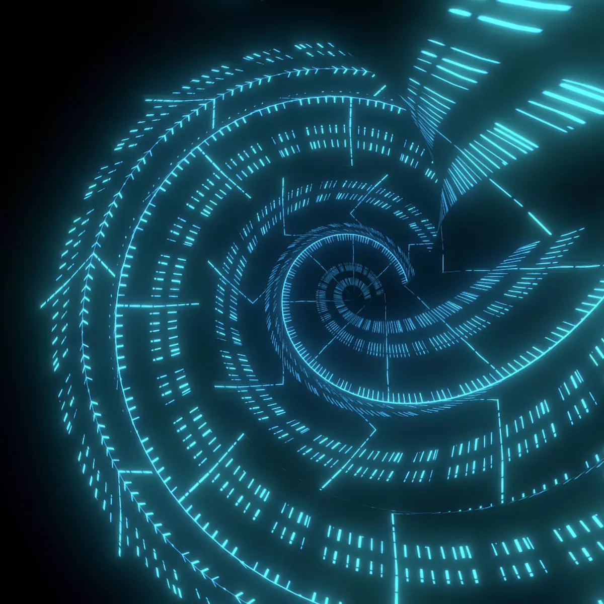 Sci fi Tower Neon Glow 3D model_0