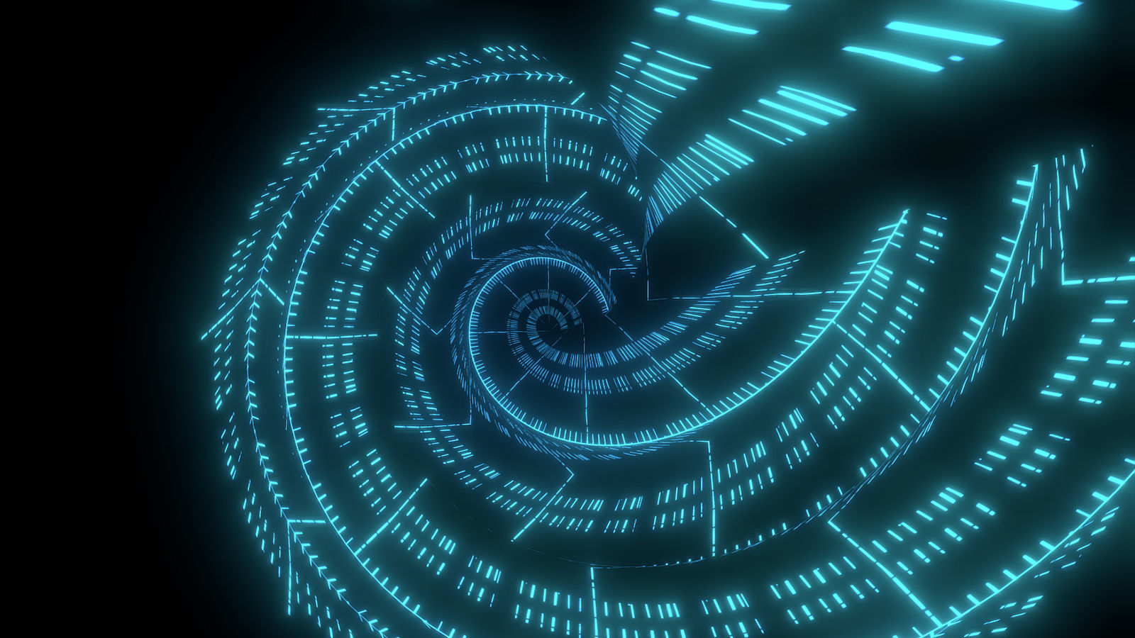 Sci fi Tower Neon Glow 3D model_5