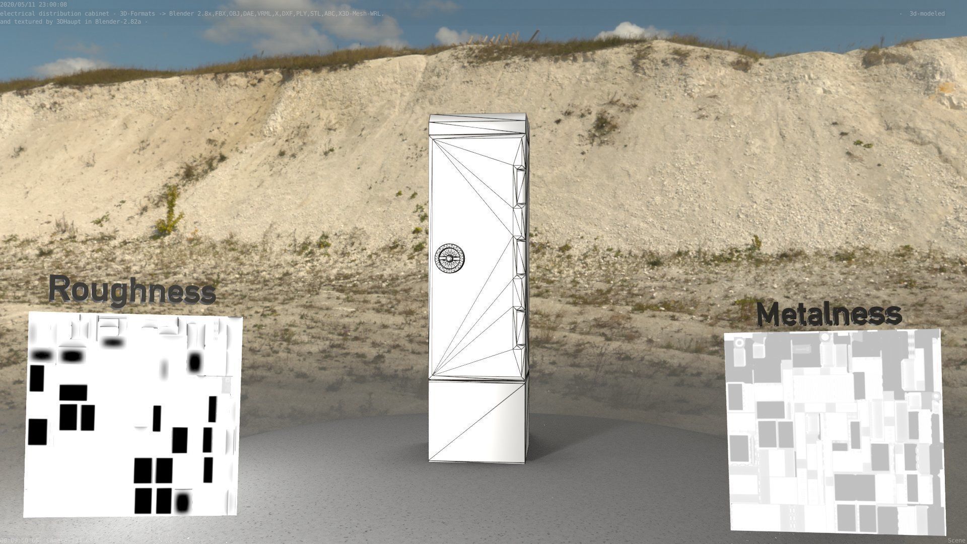 Electrical Distribution Cabinet 142 Low-poly 3D model_5