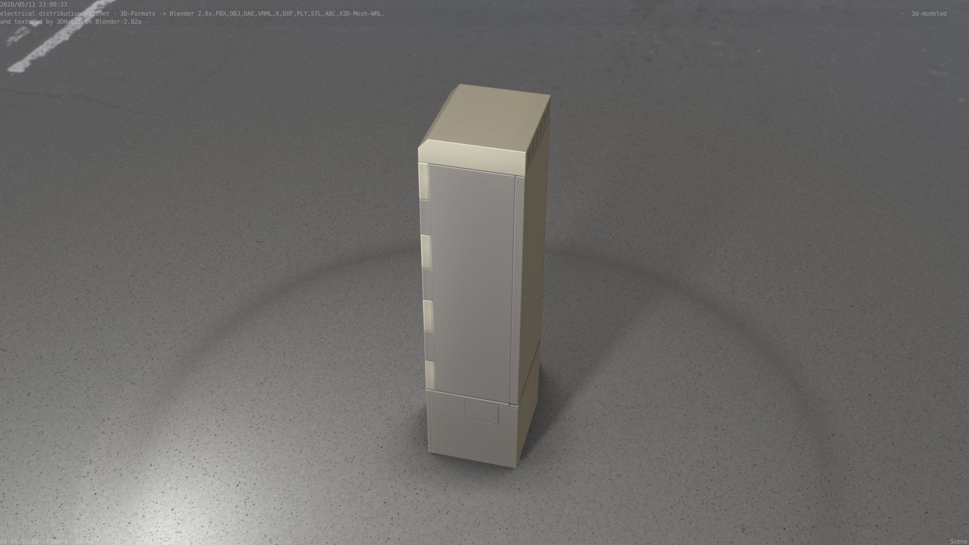 Electrical Distribution Cabinet 142 Low-poly 3D model_91