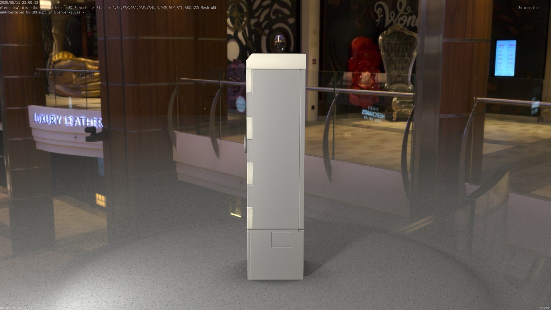 Electrical Distribution Cabinet 142 Low-poly 3D model_70