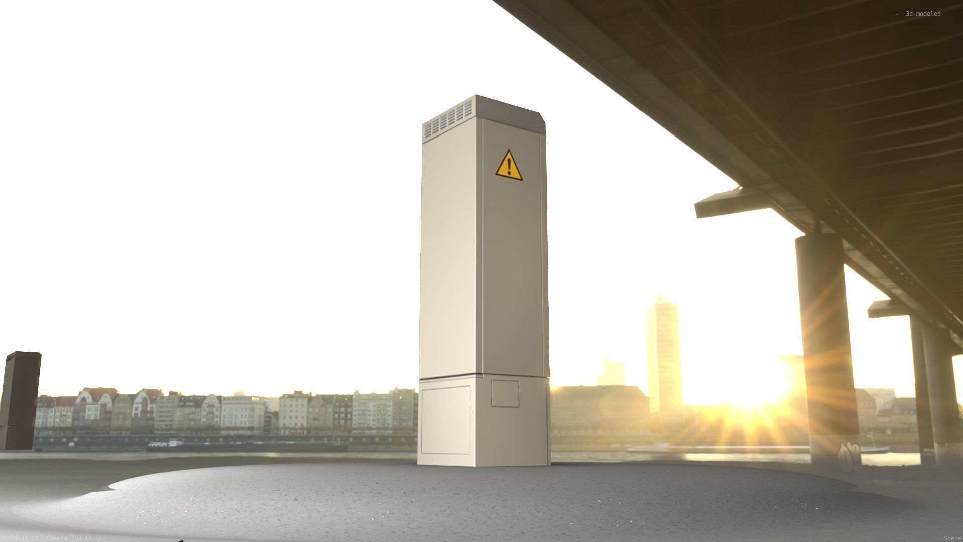 Electrical Distribution Cabinet 142 Low-poly 3D model_65