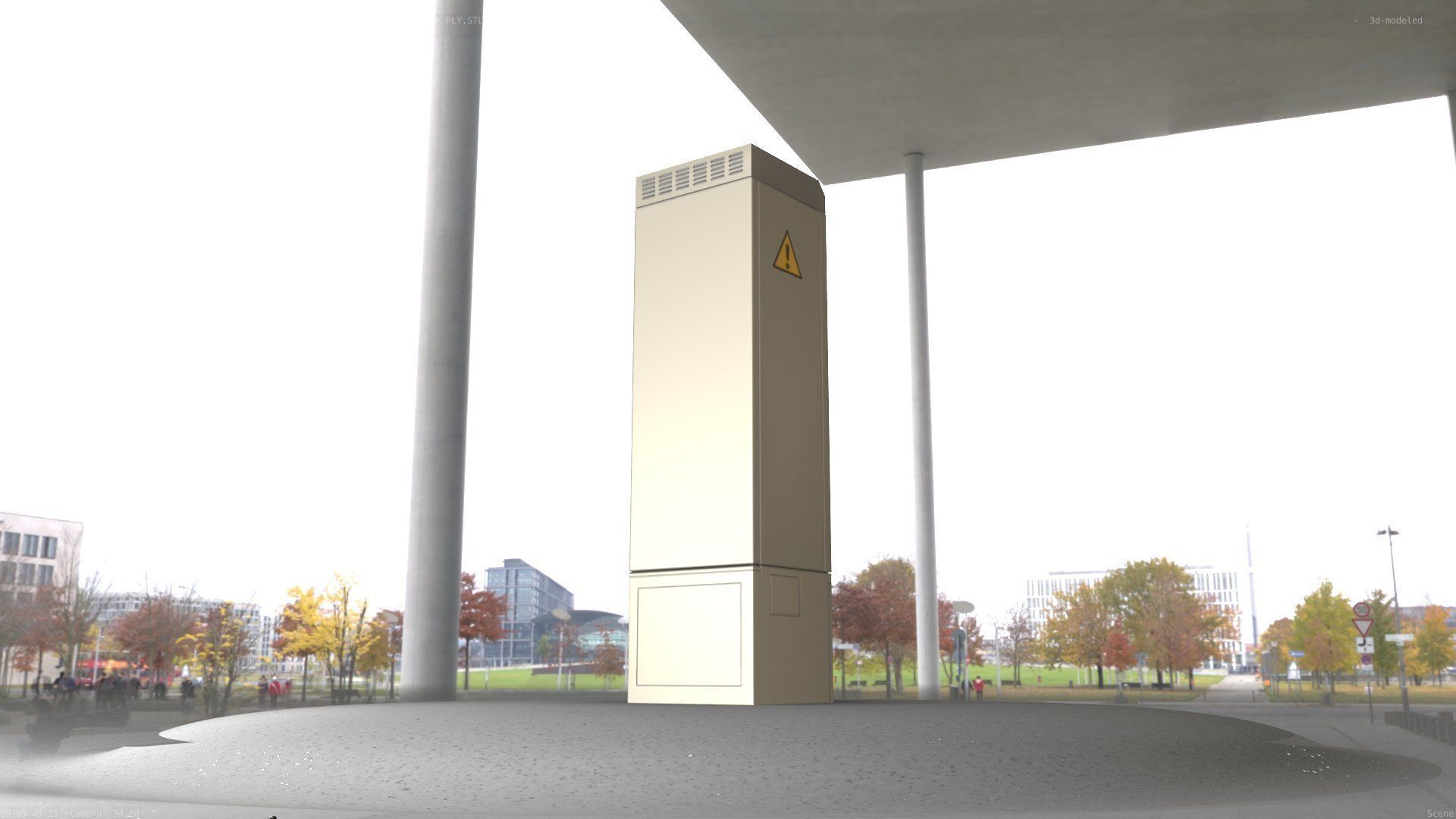 Electrical Distribution Cabinet 142 Low-poly 3D model_64