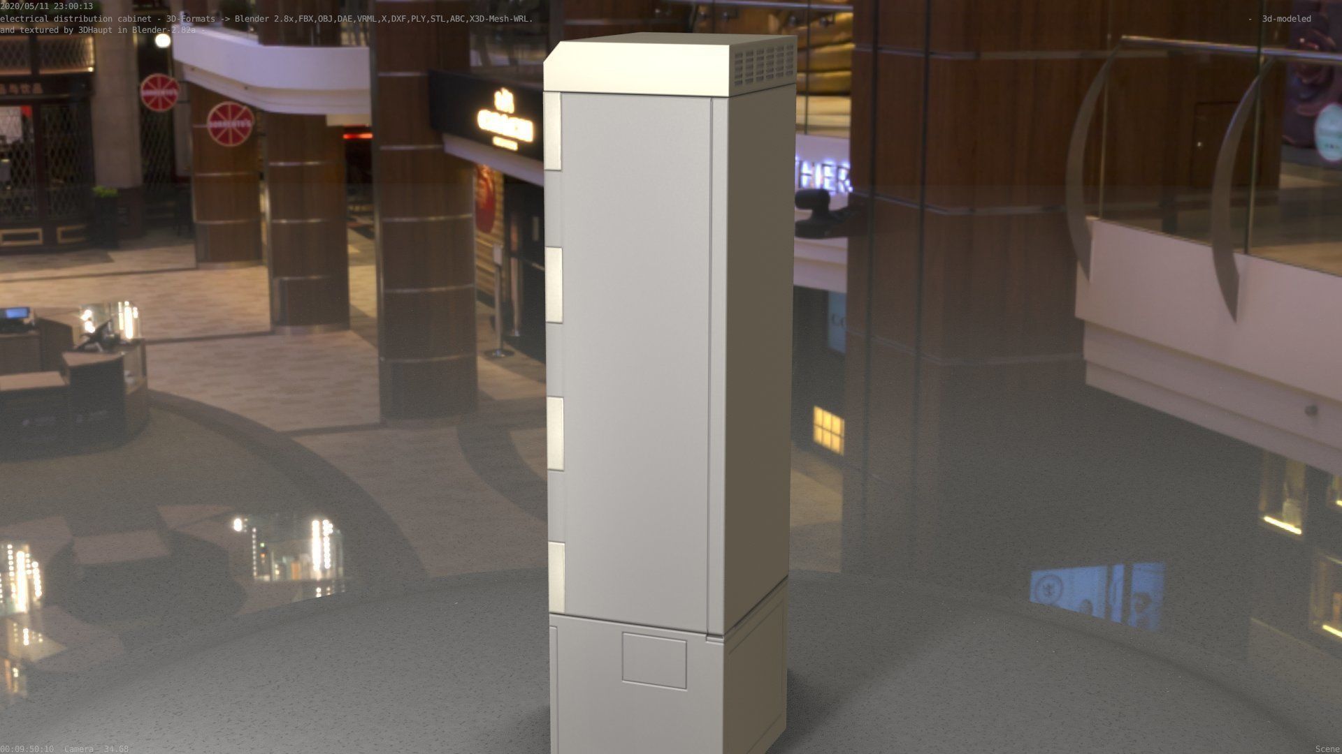Electrical Distribution Cabinet 142 Low-poly 3D model_71