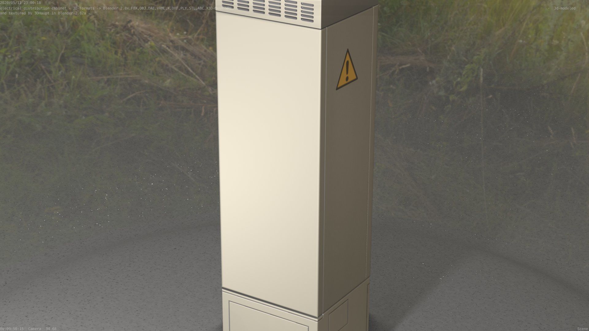 Electrical Distribution Cabinet 142 Low-poly 3D model_76