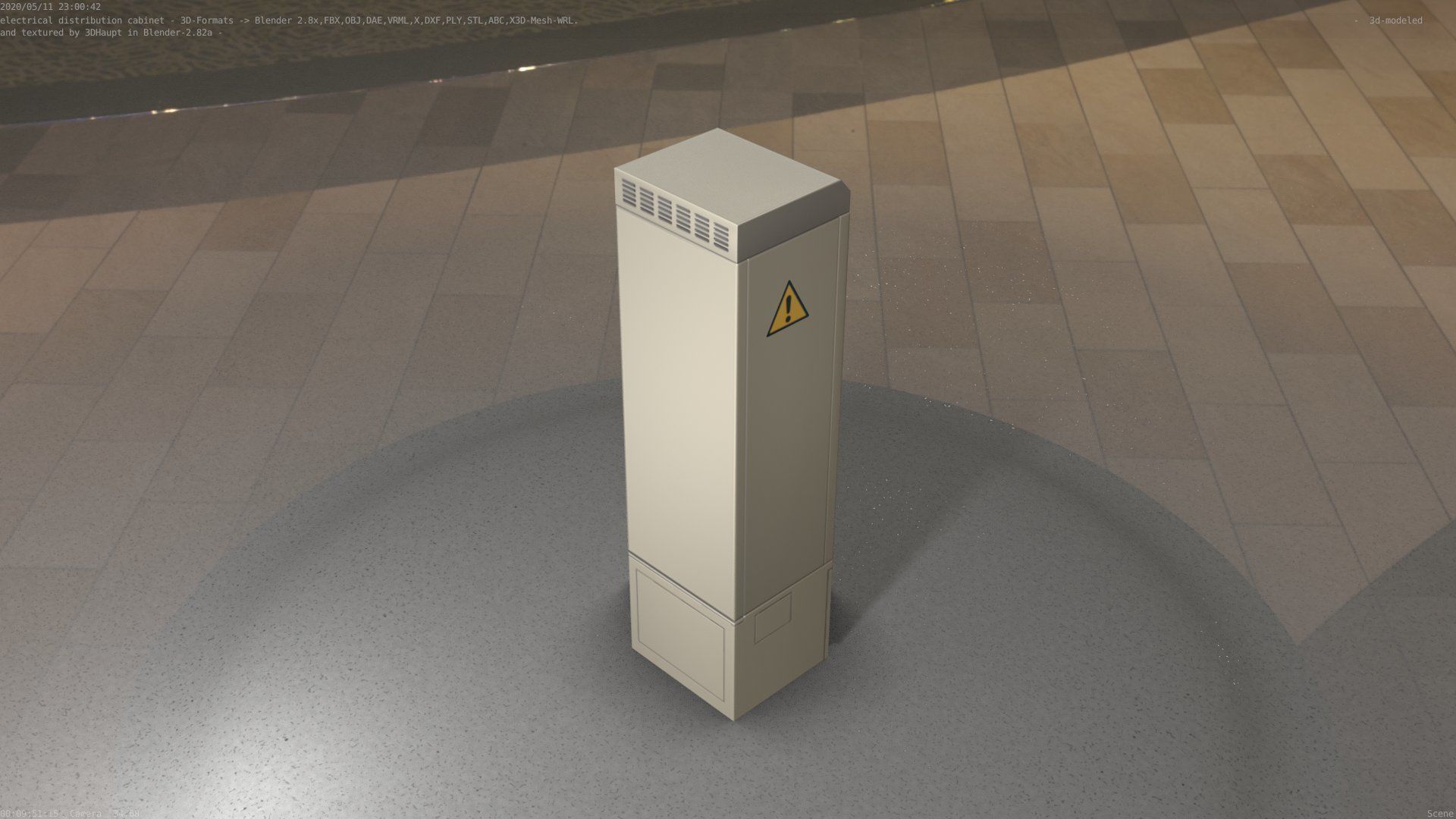 Electrical Distribution Cabinet 142 Low-poly 3D model_100