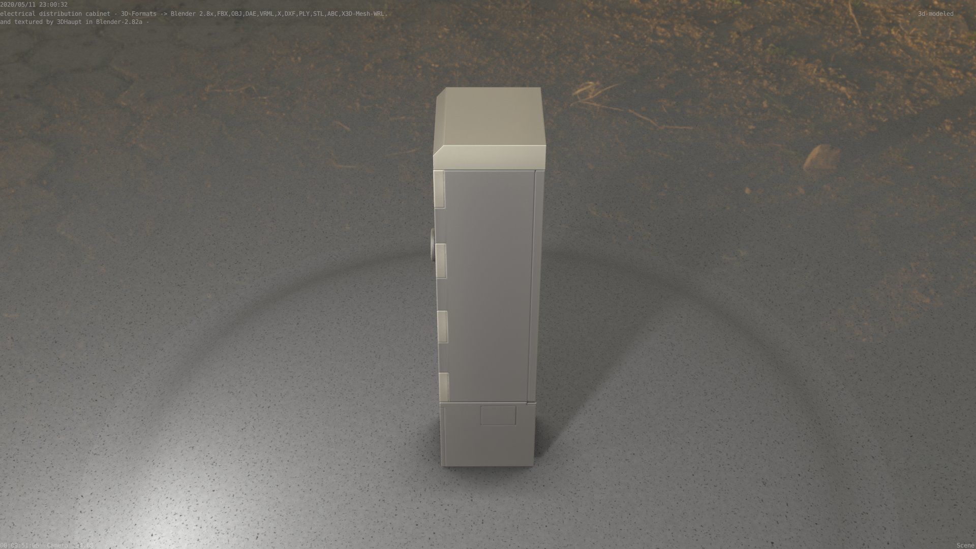 Electrical Distribution Cabinet 142 Low-poly 3D model_90