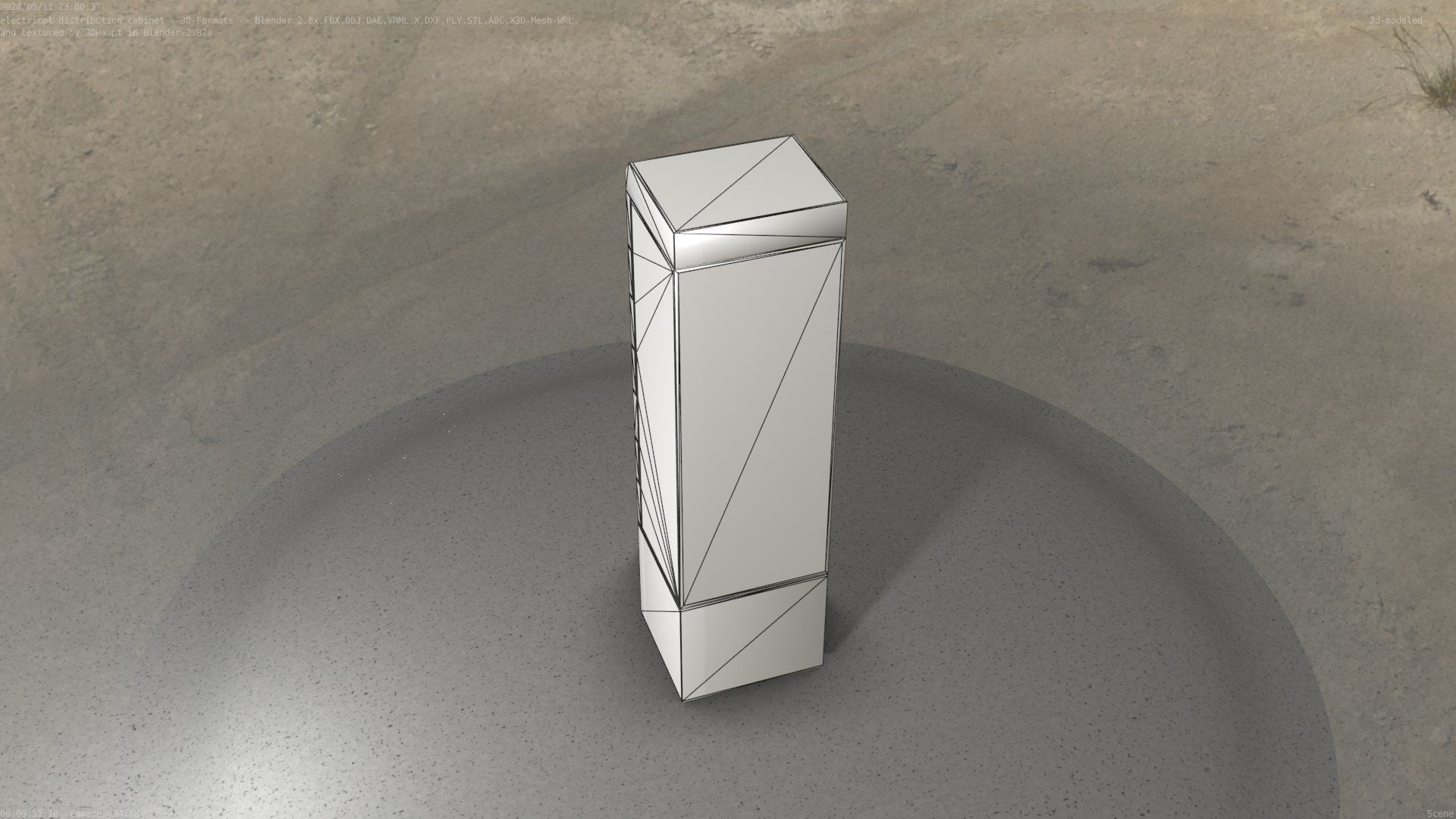 Electrical Distribution Cabinet 142 Low-poly 3D model_95