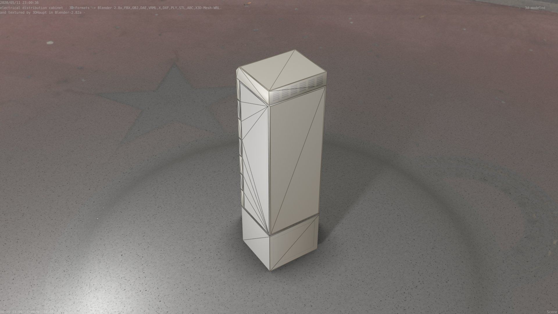 Electrical Distribution Cabinet 142 Low-poly 3D model_94