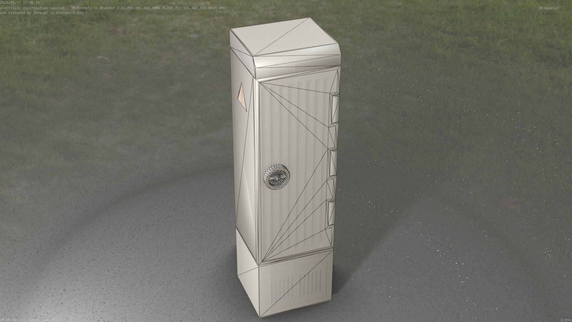 Electrical Distribution Cabinet 142 Low-poly 3D model_83