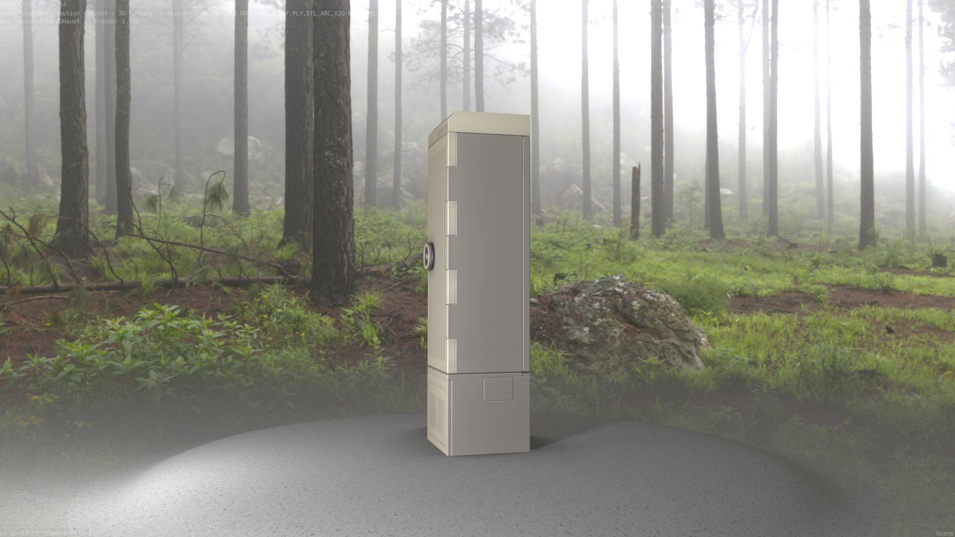 Electrical Distribution Cabinet 142 Low-poly 3D model_55