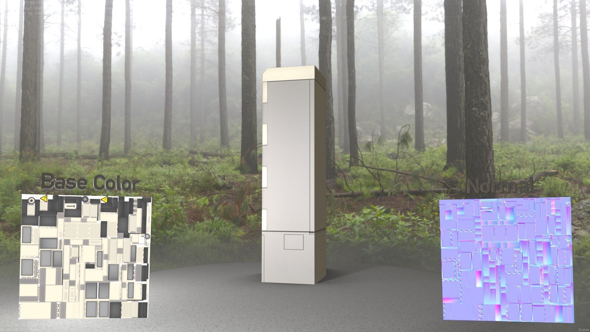 Electrical Distribution Cabinet 142 Low-poly 3D model_57