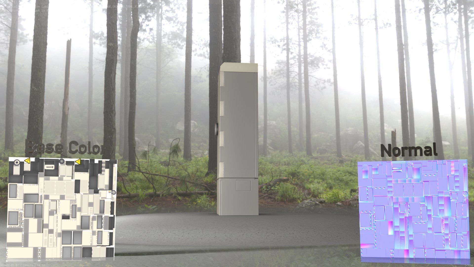 Electrical Distribution Cabinet 142 Low-poly 3D model_26