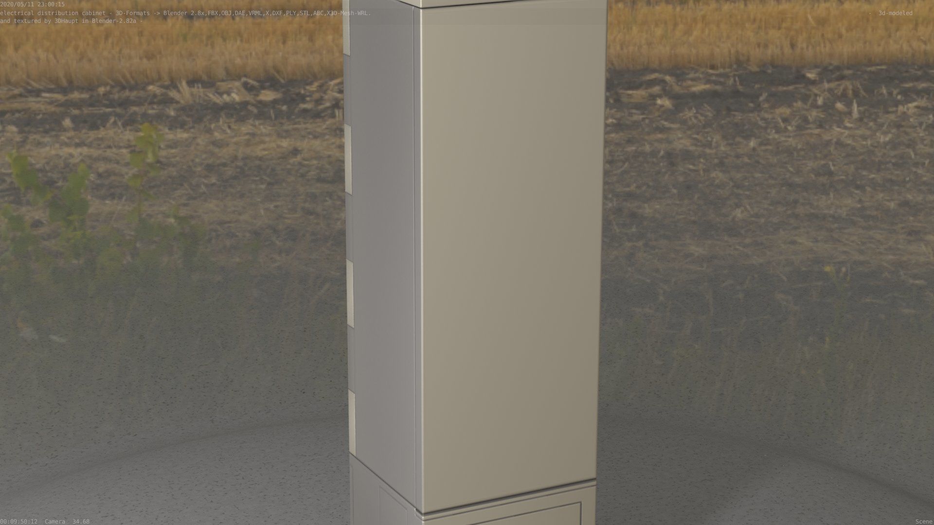 Electrical Distribution Cabinet 142 Low-poly 3D model_73