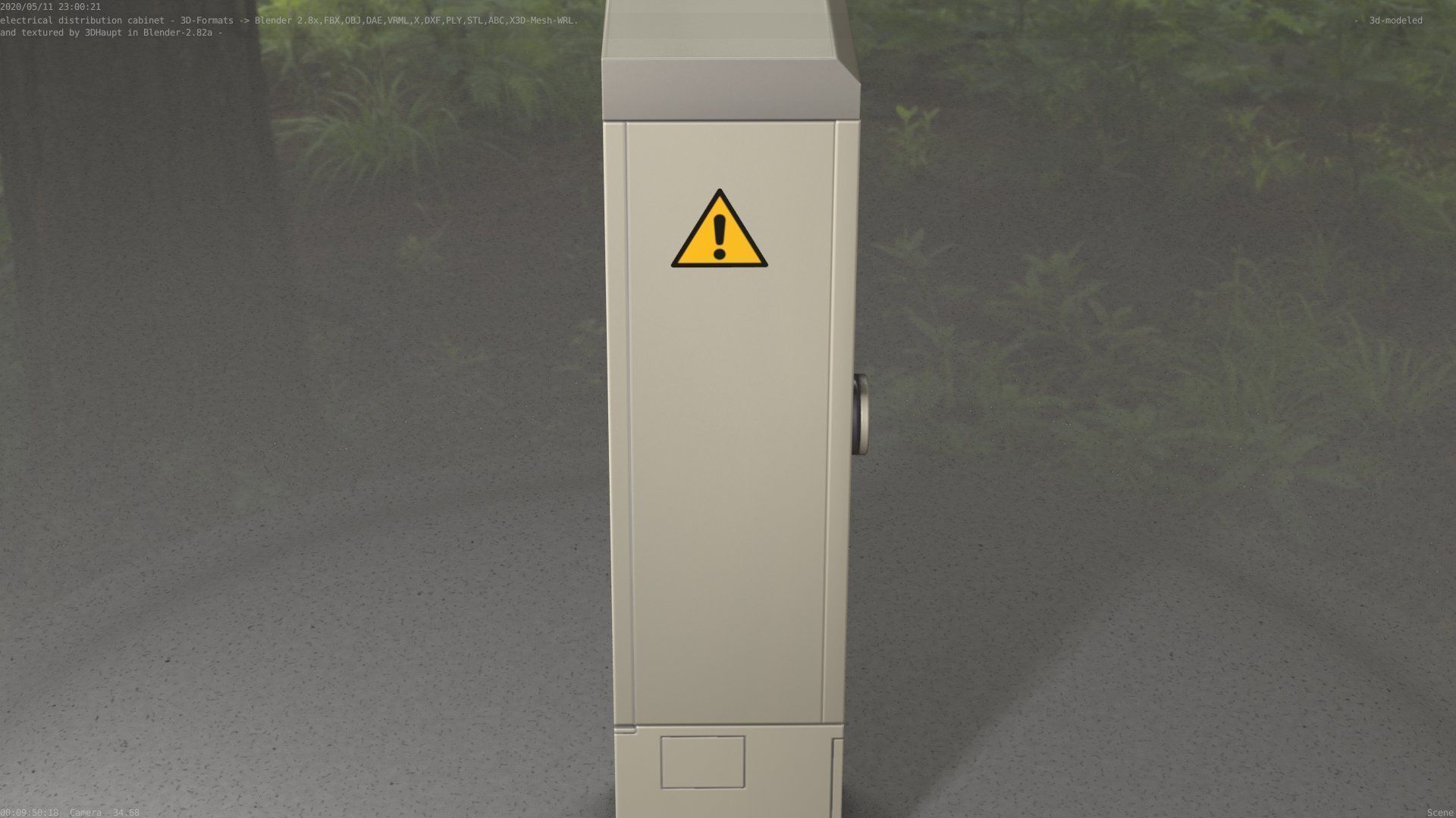 Electrical Distribution Cabinet 142 Low-poly 3D model_79