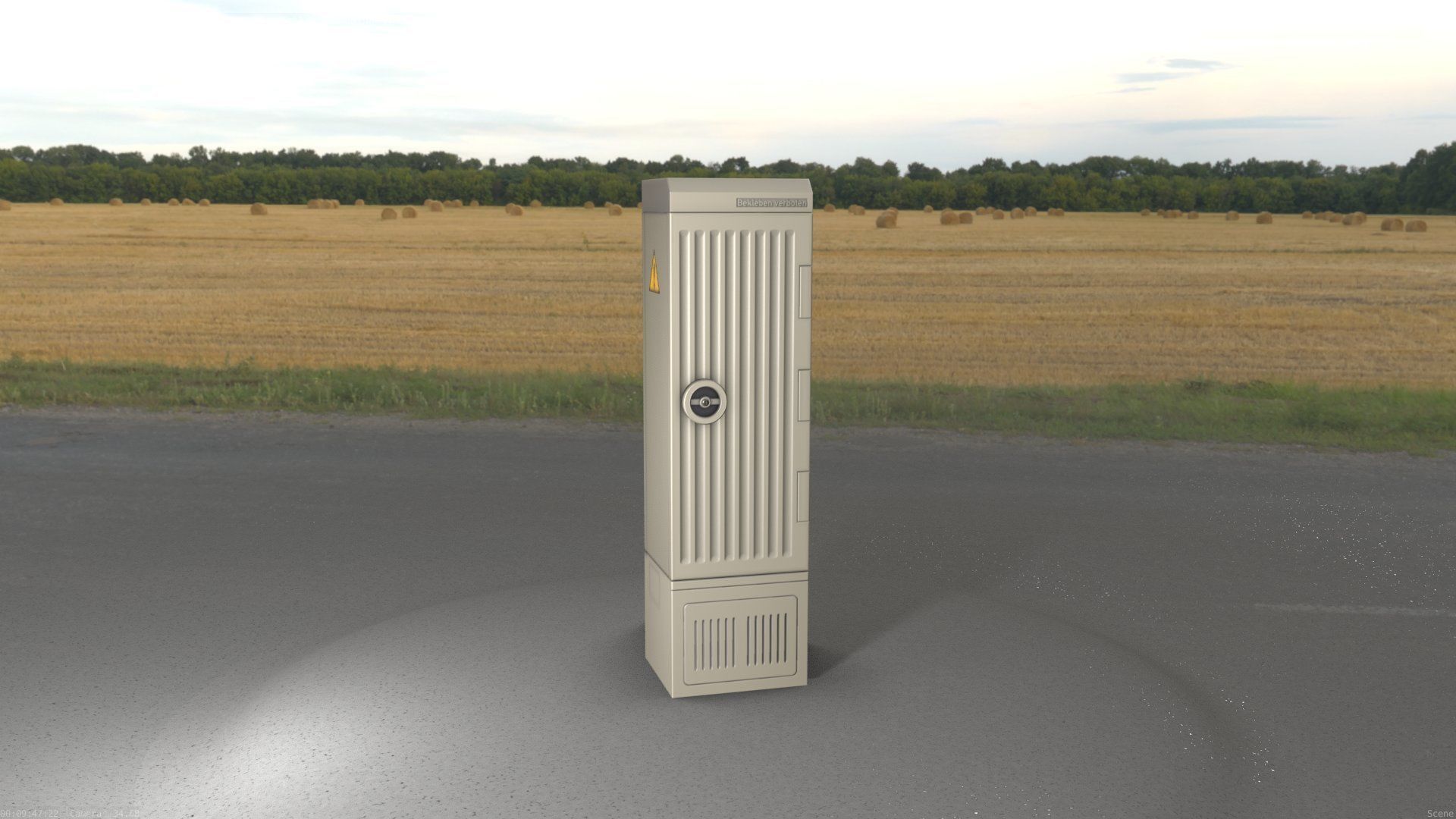 Electrical Distribution Cabinet 142 Low-poly 3D model_17