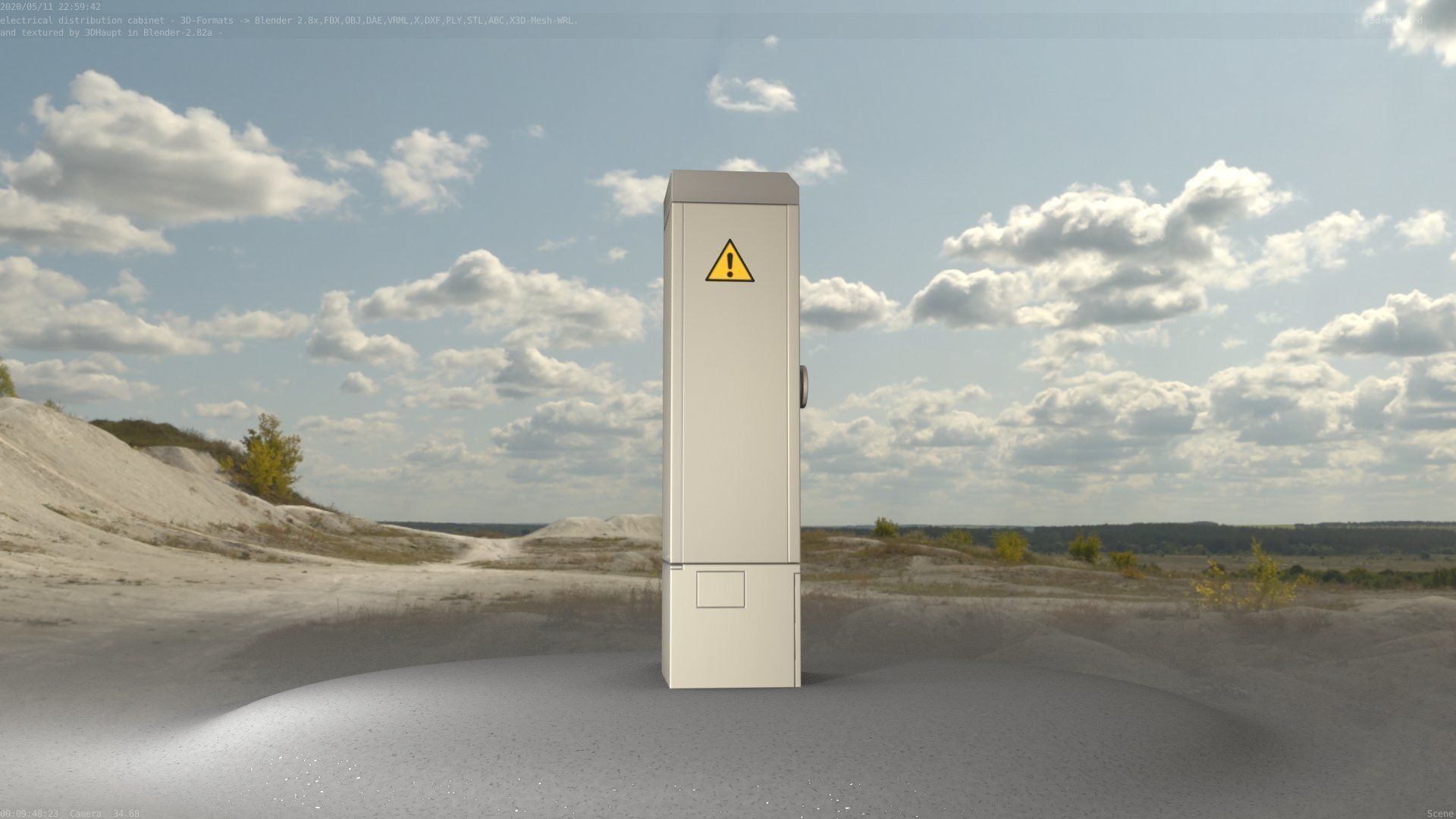 Electrical Distribution Cabinet 142 Low-poly 3D model_42