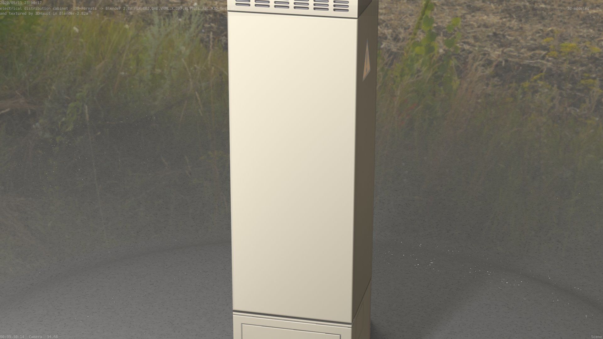 Electrical Distribution Cabinet 142 Low-poly 3D model_75