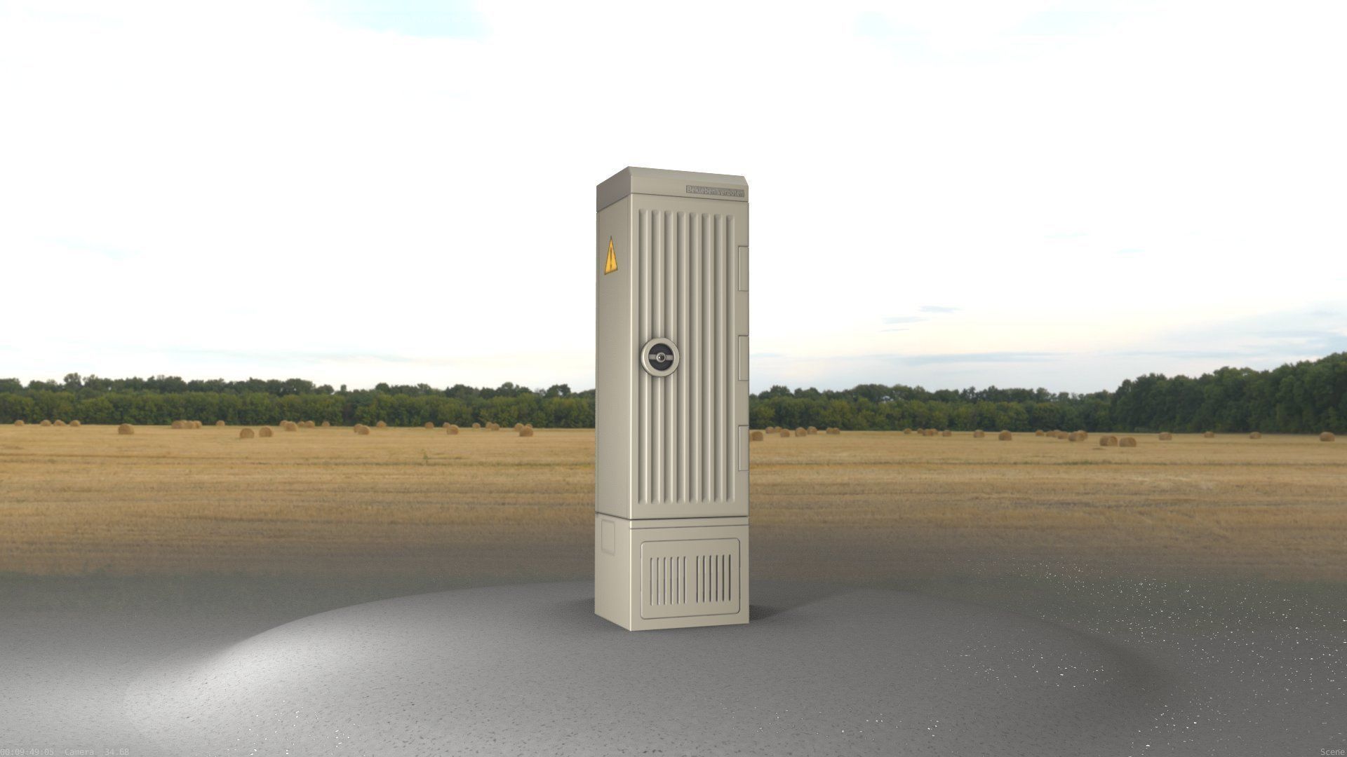 Electrical Distribution Cabinet 142 Low-poly 3D model_48
