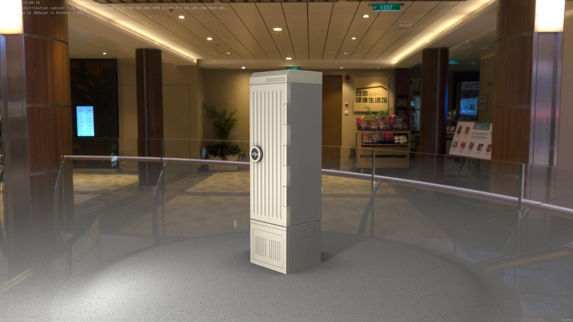 Electrical Distribution Cabinet 142 Low-poly 3D model_68