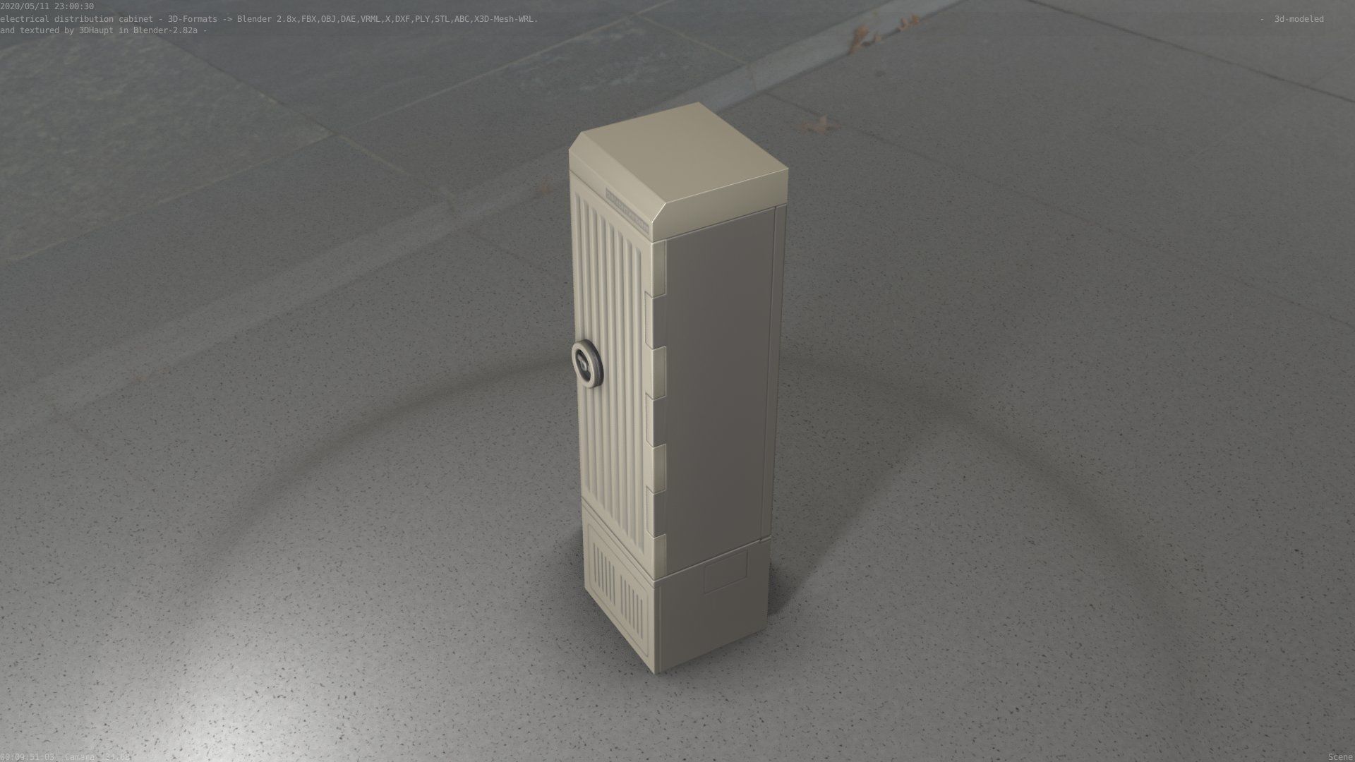 Electrical Distribution Cabinet 142 Low-poly 3D model_88