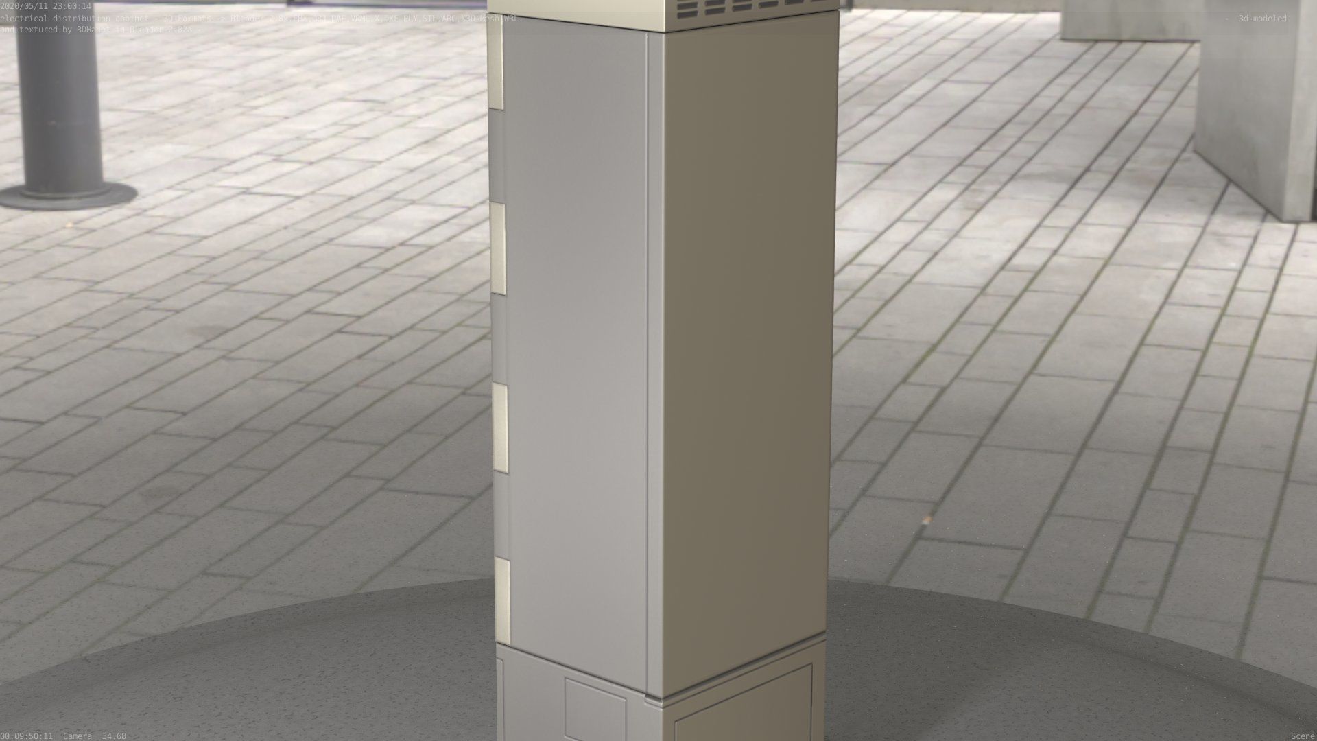 Electrical Distribution Cabinet 142 Low-poly 3D model_72