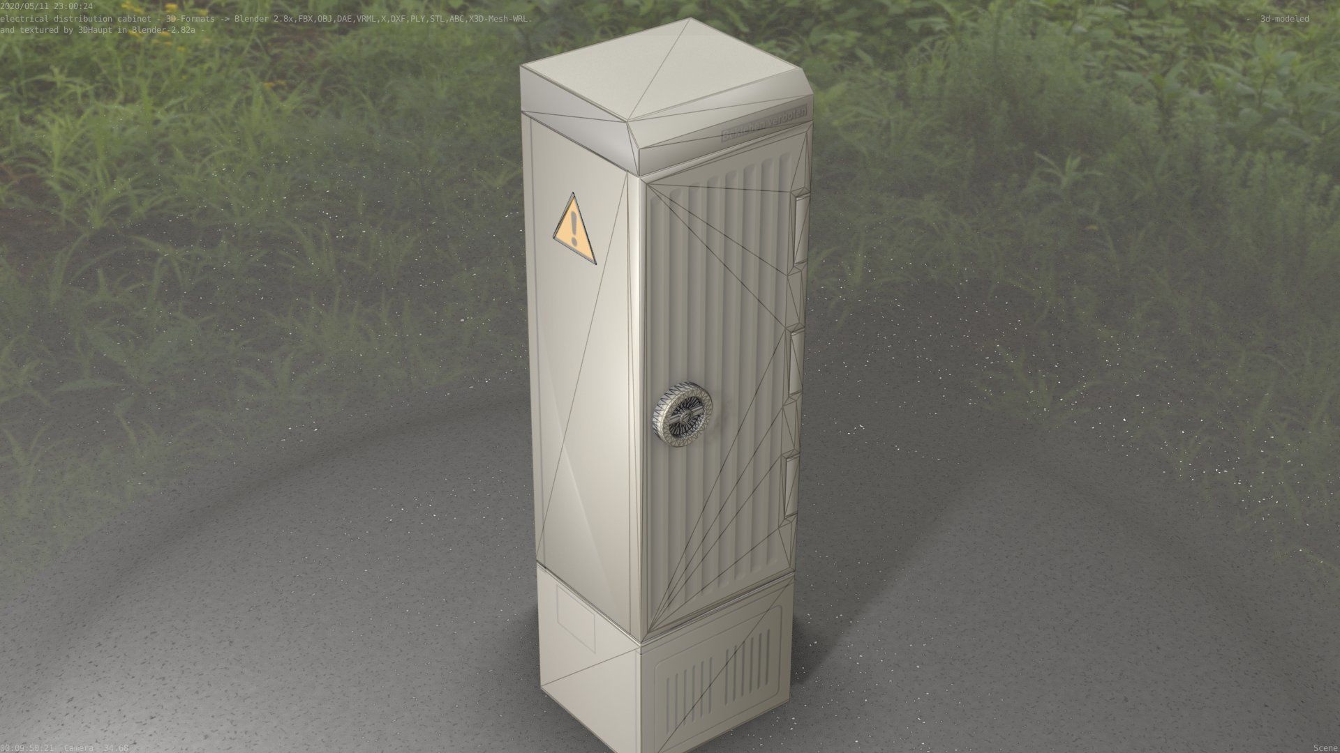 Electrical Distribution Cabinet 142 Low-poly 3D model_82