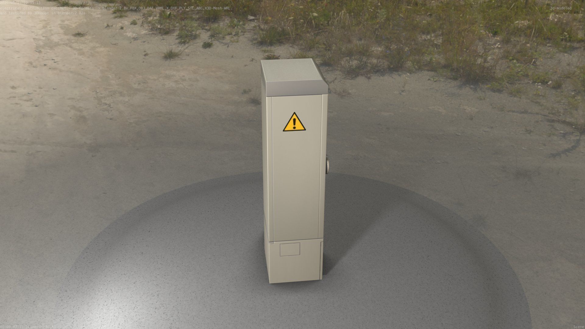 Electrical Distribution Cabinet 142 Low-poly 3D model_10