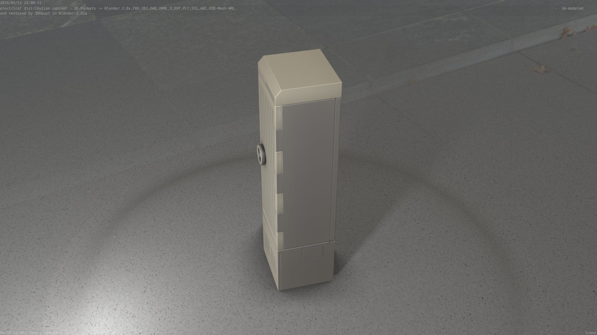 Electrical Distribution Cabinet 142 Low-poly 3D model_89