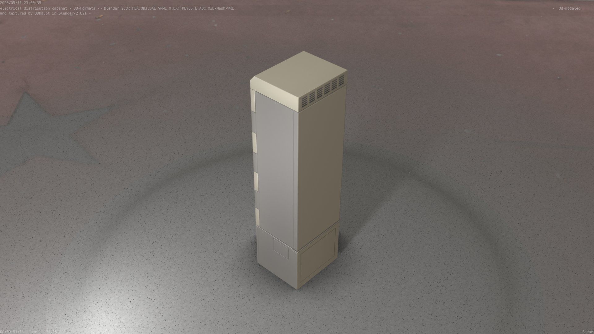 Electrical Distribution Cabinet 142 Low-poly 3D model_93