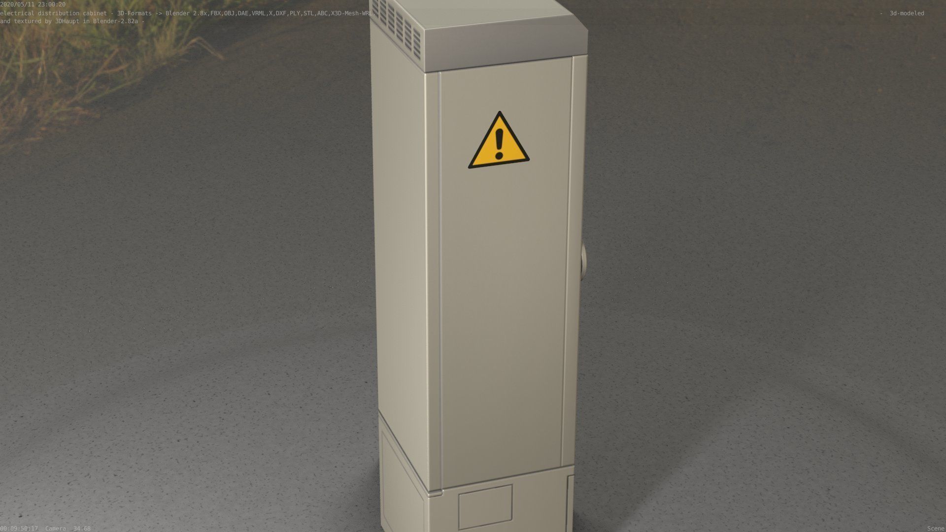 Electrical Distribution Cabinet 142 Low-poly 3D model_78