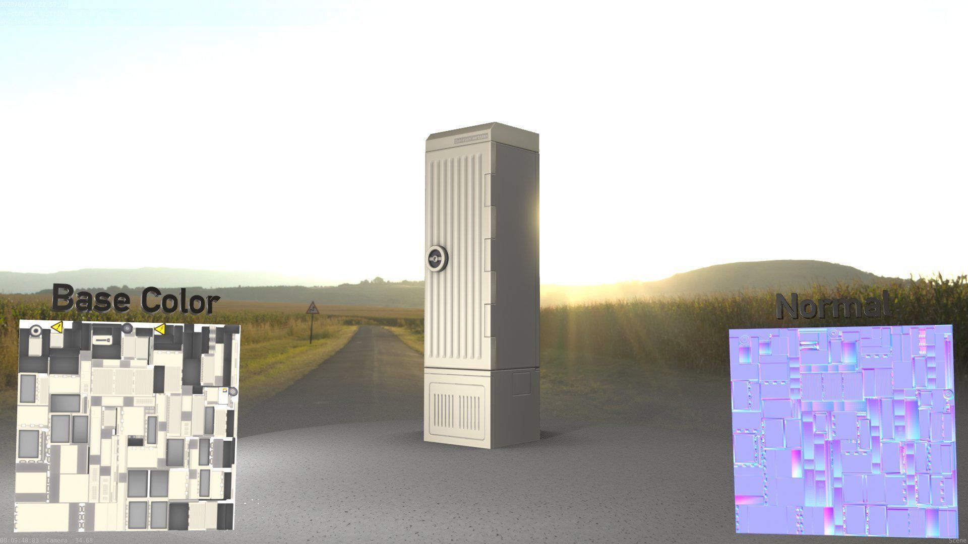 Electrical Distribution Cabinet 142 Low-poly 3D model_22