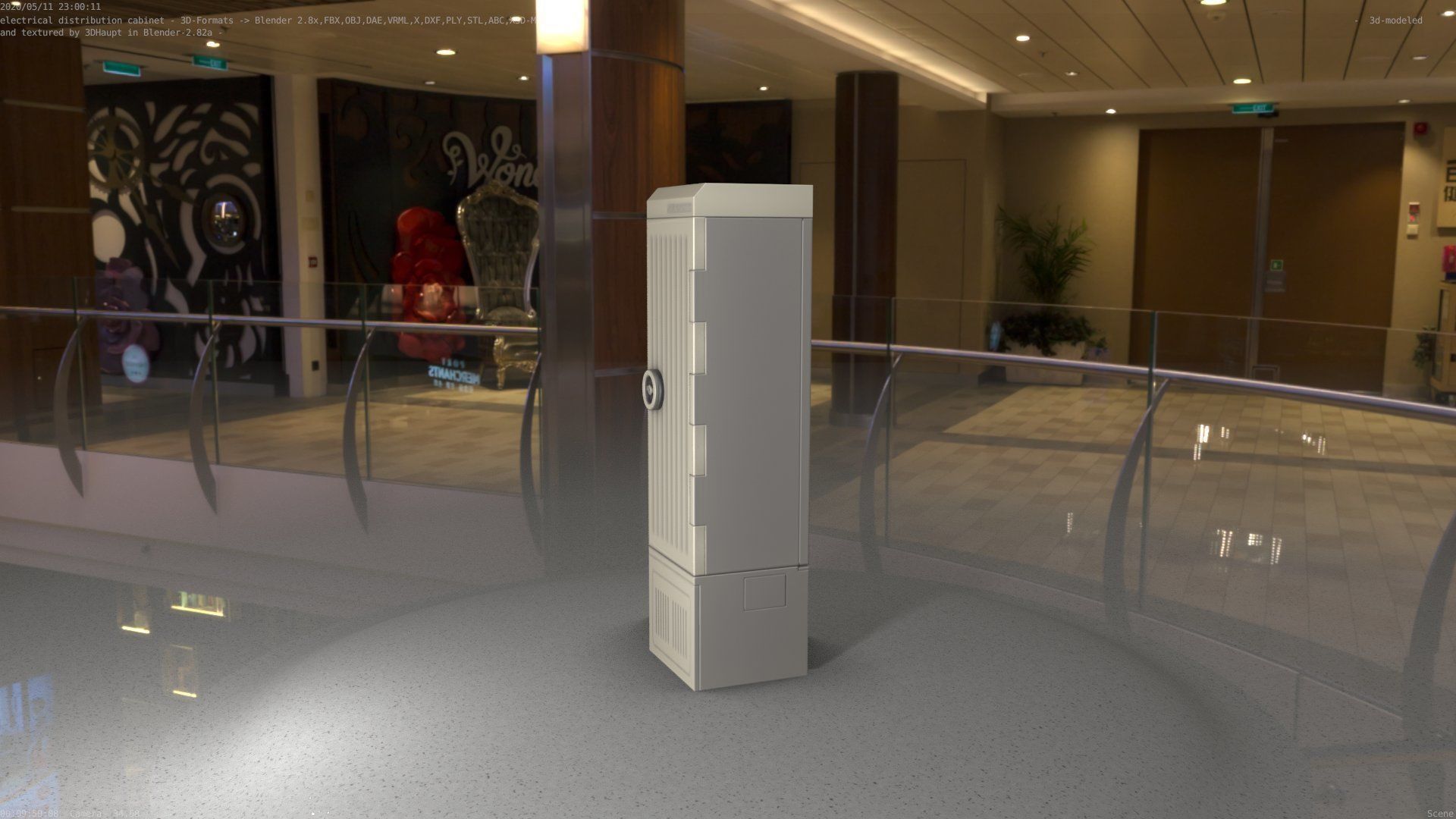 Electrical Distribution Cabinet 142 Low-poly 3D model_69