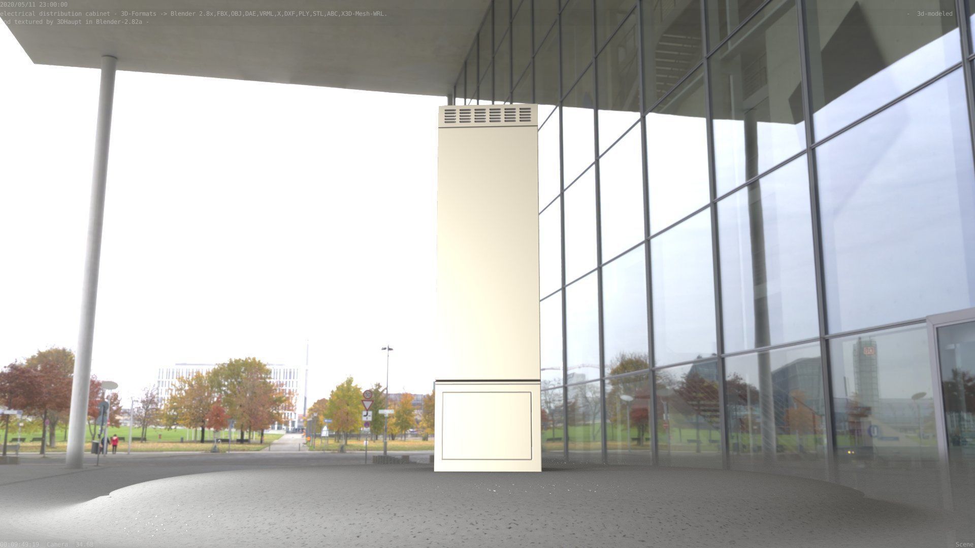 Electrical Distribution Cabinet 142 Low-poly 3D model_62