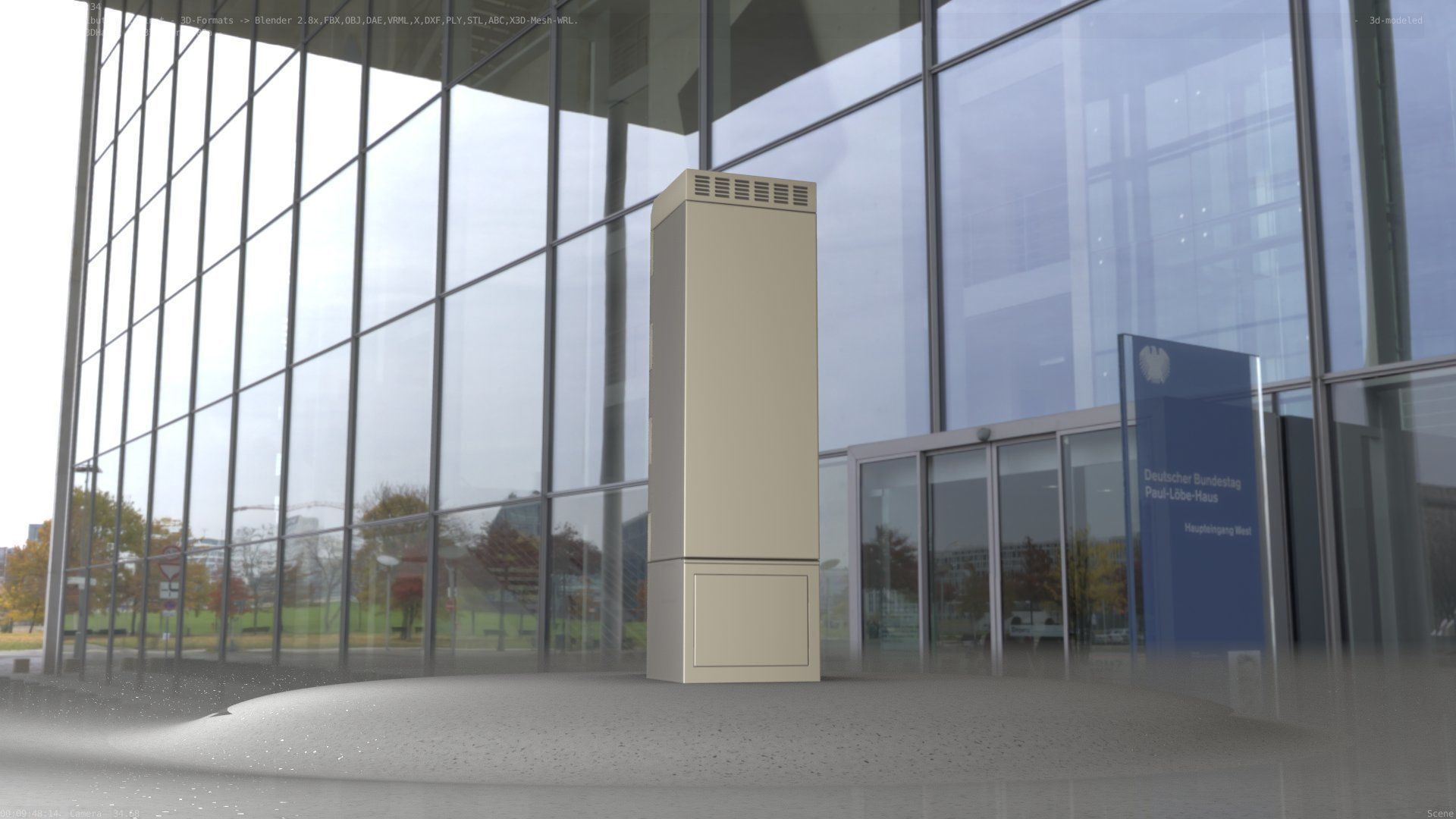 Electrical Distribution Cabinet 142 Low-poly 3D model_33