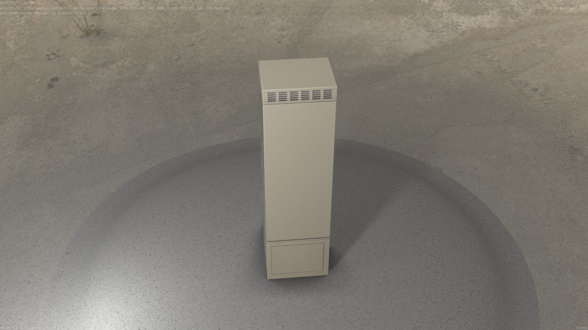 Electrical Distribution Cabinet 142 Low-poly 3D model_96