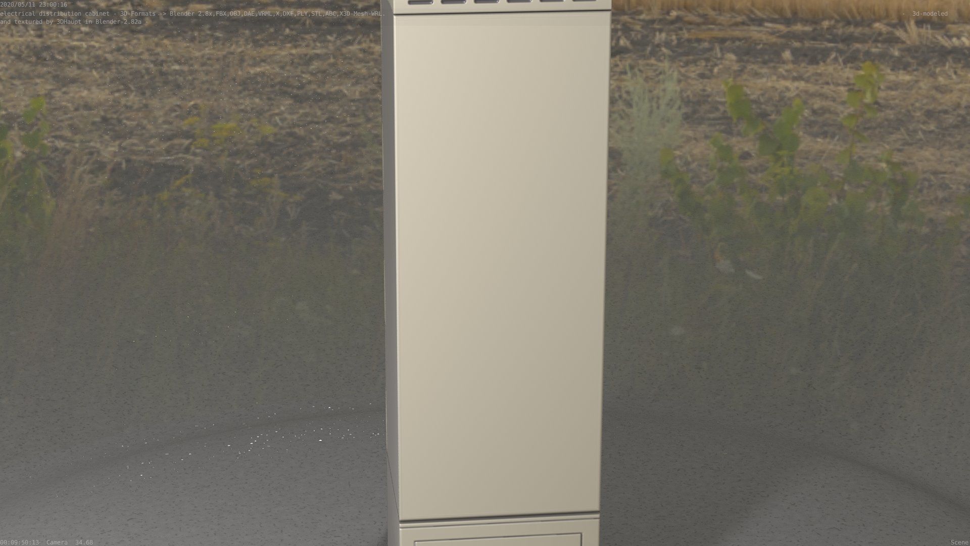 Electrical Distribution Cabinet 142 Low-poly 3D model_74