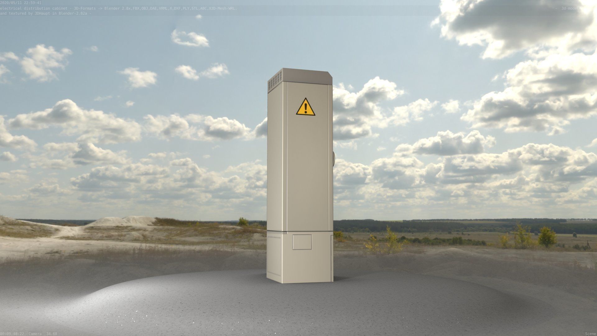 Electrical Distribution Cabinet 142 Low-poly 3D model_41